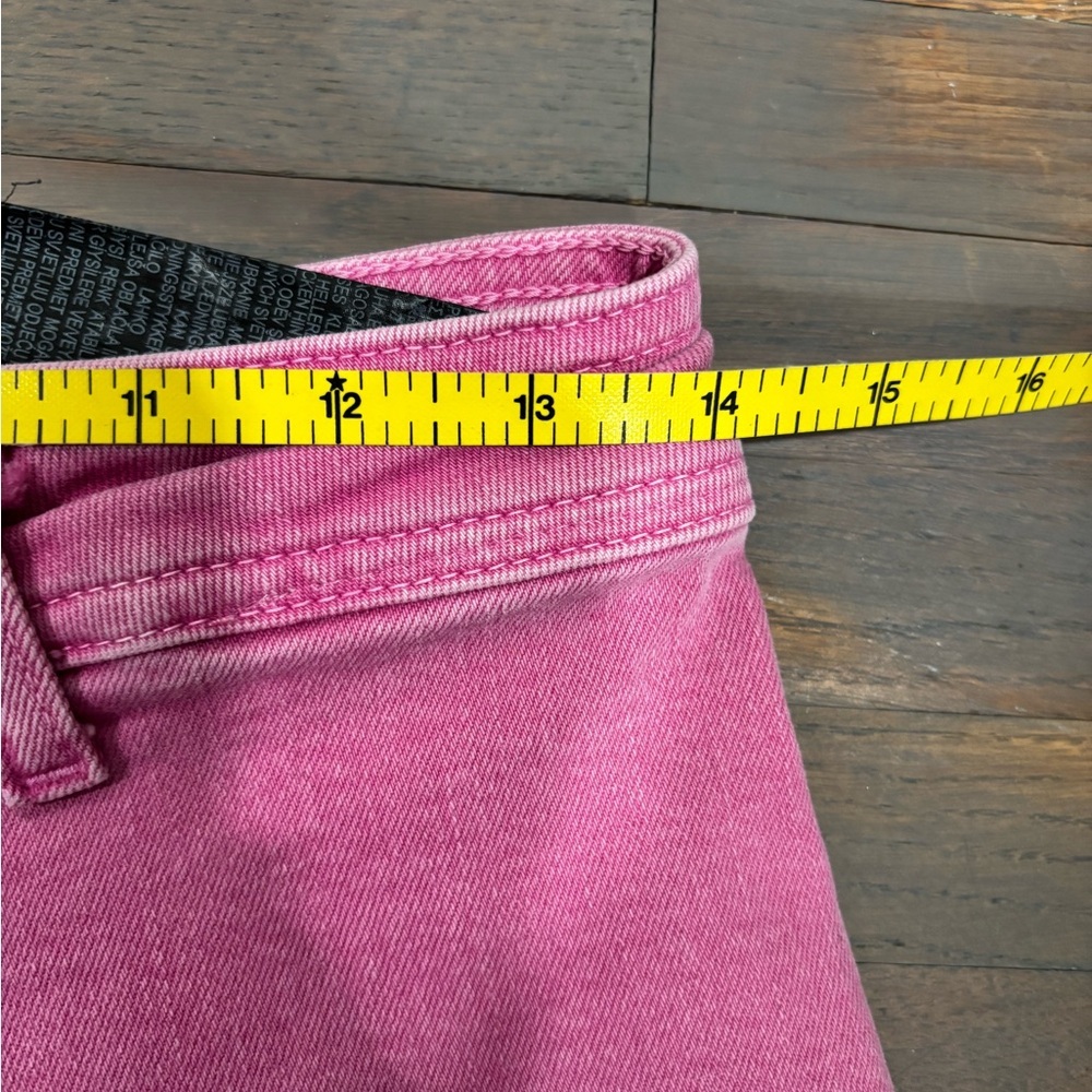 634. Zara High Waisted Wide Leg Pink Jeans - Picture 5 of 7